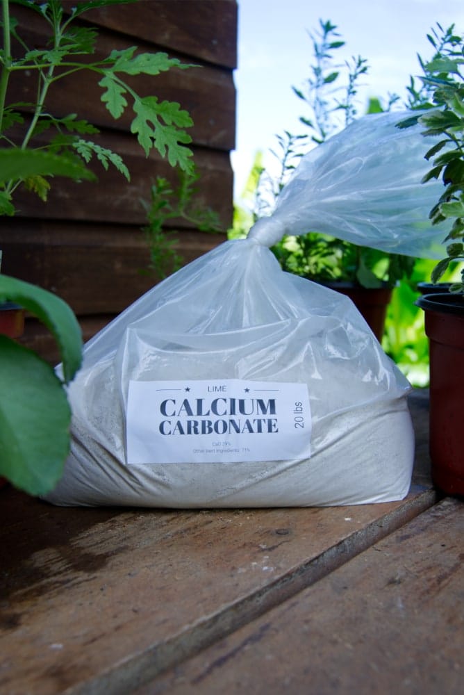 Bolsa de 20 lb de carbonato de calcio y cal